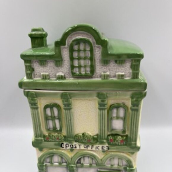 Vintage Post Office Victorian Style Ceramic Cookie Jar Hand painted - Picture 7 of 12